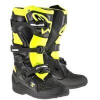 Alpinestars Tech 7S Youth Off Road Boots Black/Fluro Yellow