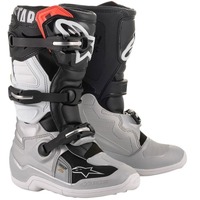 ALPINESTARS TECH 7S YOUTH OFF ROAD BOOTS BLACK/SILVER/WHITE/GOLD