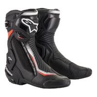 Alpinestars SMX Plus V2 Boots Black/White/Fluro Red