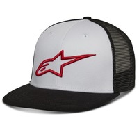 Alpinestars Corp Trucker Hat White BLK Red