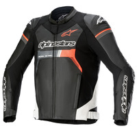 Alpinestars GP Force Leather Jacket Airflo Black/White/Red Fluro 