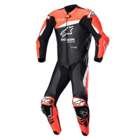 Alpinestars GP Plus V4 1PC Leather Suit Black/Red Fluro/White