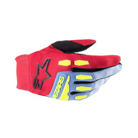 Alpinestars 2022-2024 Youth Full Bore Gloves Light Blue/Red Berry/Black