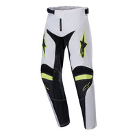 ALPINESTARS 2024 YOUTH RACER LUCENT PANTS WHITE/NEON RED/FLURO YELLOW