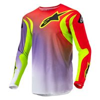 Alpinestars 2024 Fluid Lucent Jersey White/Neon Red/Fluro Yellow 