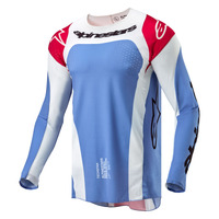 Alpinestars 2024 Techstar Ocuri Jersey Light Blue/Mars Red/White