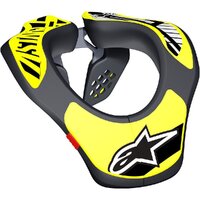 Alpinestars YTH Neck Support OS Black Fluro Yellow L/XL  - Motorcycle Armour