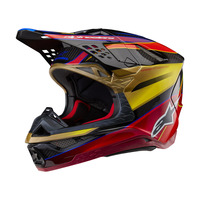 Alpinestars Supertech SM10 ERA Helmet ECE 22.06 Gold/Yellow/Red Gloss