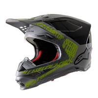 Alpinestars Supertech SM8 Triple Off Road Helmet Silver Black Yellow