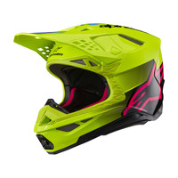 Alpinestars Supertech SM10 Unite Helmet ECE 22.06 Fluro Yellow/Black/Diva Pink Gloss