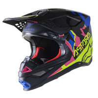 Alpinestars Supertech SM8 Echo ECE Off Road Helmet Blue/FLU YEL/FLU PNK