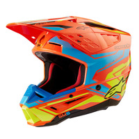 Alpinestars SM5 Action 2 Helmet ECE 22.06 Fluro Orange/Cyan/Fluro Yellow Gloss 