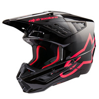 Alpinestars SM5 Corp Helmet ECE 22.06 Black/Diva Pink Gloss Product thumb image 1