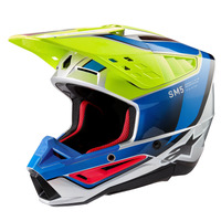 Alpinestars SM5 Sail Helmet ECE 22.06 Fluro Yellow/Enamel/Blue/Silver Gloss