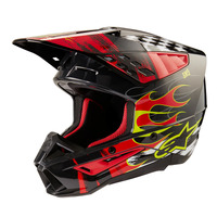 Alpinestars SM5 Rash Helmet ECE 22.06 Dark Grey/Bright Red Gloss