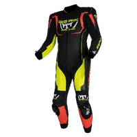Berik Mugello Leather Suit Black / Hi-Viz / Red
