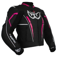 Berik Valentina Womens Leather Jacket Black / Pink