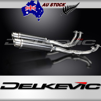 Honda GL1000K Goldwing 75-78 4 Into 2 Stainless 350MM Round Carbon Exhaust Syste