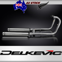 W650 W800 2019-2024 / Complete Systems 550mm Custom Silencers With Bull Nose END 304 Stainless Steel