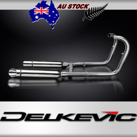 W650 W800 2019-2024 / Complete Systems 410mm Custom Silencers With Slash CUT END 304 Stainless Steel