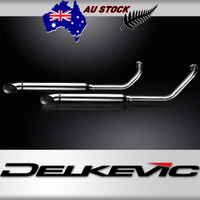 Kawasaki VN900 2006-2021 2-2 550MM Turned Slash CUT Complete Exhaust System