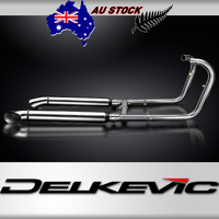 W650 W800 2019-2024 / Complete Systems 550mm Custom Silencers With Turn OUT END 304 Stainless Steel