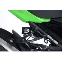 Exh Hanger & L/H footrest blanking plate (kit),black,Ninja 400 Product thumb image 1