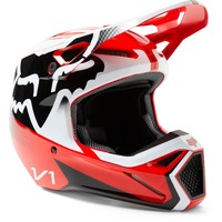 FOX 2023 V1 Leed Off Road Helmet Fluro/Red