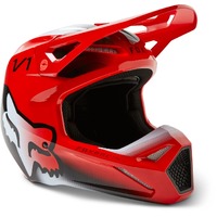 FOX 2023 V1 Toxsyk Off Road Helmet FLO / Red