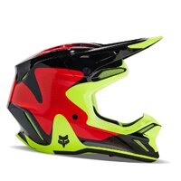 FOX V3 Revise Off Road Helmet Red/Yellow