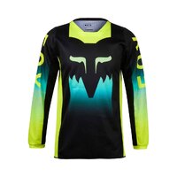 FOX YOUTH GIRLS 180 FLORA OFF ROAD JERSEY BLACK/YELLOW