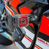 GBRacing Frame Sliders (Race) for Triumph Daytona 675 Street Triple GoPro Camera Mount bundle