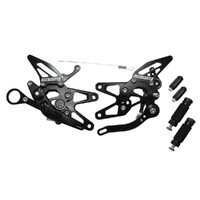 Accossato Adjustable Rearsets for BMW S1000RR 2009 - 2014 black Product thumb image 1