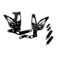 Accossato Adjustable Rearsets for Triumph Speed Triple 1050 2011 - 2014 black Product thumb image 1
