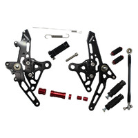 Accossato Adjustable Rearsets for Honda MSX125 Grom 2013 -2016 red Product thumb image 1