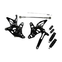 Accossato Adjustable Rearsets for Suzuki SV650 1999 - 2002 black Product thumb image 1