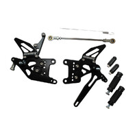 Accossato Adjustable Rearsets for Triumph Speed Triple 1050 2005 - 2010 black Product thumb image 1