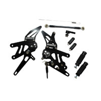 Accossato Adjustable Rearsets for Aprilia RSV4 2013 - 2014 black