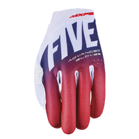 Five MXF-2 EVO Split Off Road Gloves White/Red/Blue