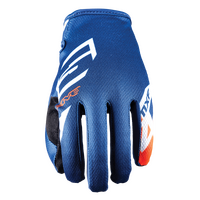 Five MXF 4 Scrub Off Road Gloves Blue/Orange