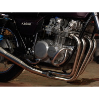 Kawasaki KZ650 Z650B Z650C  76-81 Stainless Steel 4 Into 1 Down Pipes