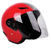 RXT Metro Retro Helmet  Red Silver
