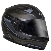 RXT Street Helmet Missile Matt Black Silver