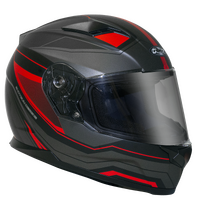 RXT Street Helmet Missile Matt Black Red