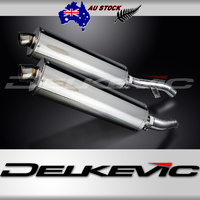 Yamaha FJR1300 2006-2012 / 2 Oval 450mm (18 inch) Silencers 304 Stainless Steel