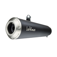 Leovince LV SLIP-ON A | GP ONE | Stainless BLK | Svart / VIT 125>401 20> (no Husq peg removal kit)