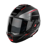 Nolan N120-1 Flip Over N120-1 FLIP OVER NIGHTLIFE |.. FLAT GREY-BLACK-RED