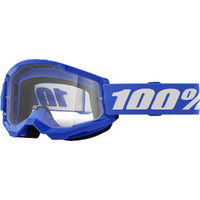 100% Strata 2 Goggle Blue Clear Lens
