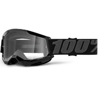 100% STRATA 2 YOUTH GOGGLE BLACK CLEAR LENS