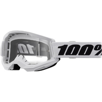 100% Strata 2 Junior Goggle White Clear Lens